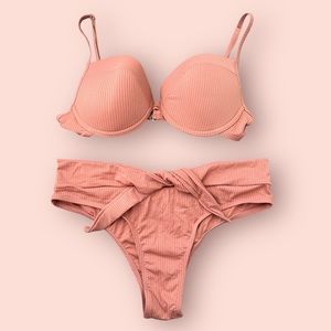2 for $10! Ymi pink detailed bikini set